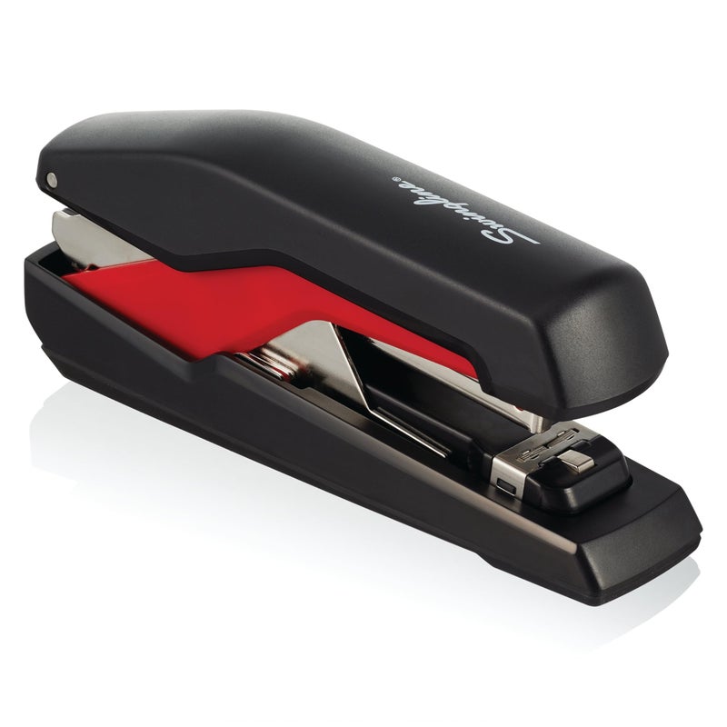 Swingline Stapler, Omnipress 30 Stapler, "Press Anywhere for Easier Use", 30 Sheet Capacity, Black/Red (5000586A) - Image 4